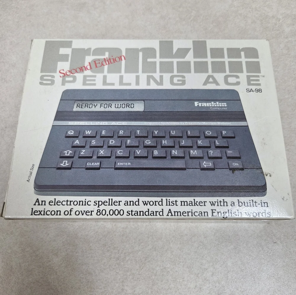 Franklin Spelling Ace SA-98 Second Edition In Original Box With Instructions